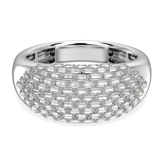 Weißer Diamant P3 Ringe 925 Silber platiniert (Größe 20.00) ca. 1.00 ct