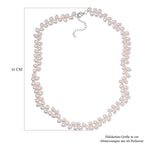 Weiße Süßwasser Perle Halskette ca. 45 cm 925 Silber rhodiniert