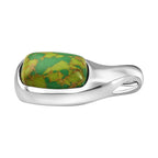 Grünes Türkis Anhänger, 316L Edelstahl , ca. 12.87 ct