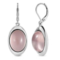 Rosenquarz Ohrringe Edelstahl ca. 19.79 ct