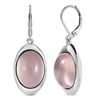 Rosenquarz Ohrringe Edelstahl ca. 19.79 ct