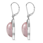 Rosenquarz Ohrringe Edelstahl ca. 19.79 ct