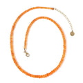 AAAA Spessartin Granat Halskette ca. 45 cm +5 cm Extender, 750 Gold ca. 90,00 ct.
