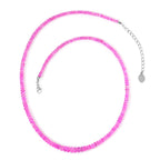 AAAA Rosa Saphir Halskette, AGI zertifiziert und geprüft, ca. 45 cm+ 5 cm extender, 950 Platin ca. 65.00 ct