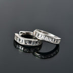Weißer Topas Ohrringe, 925 Silber platiniert ca. 1.57 ct