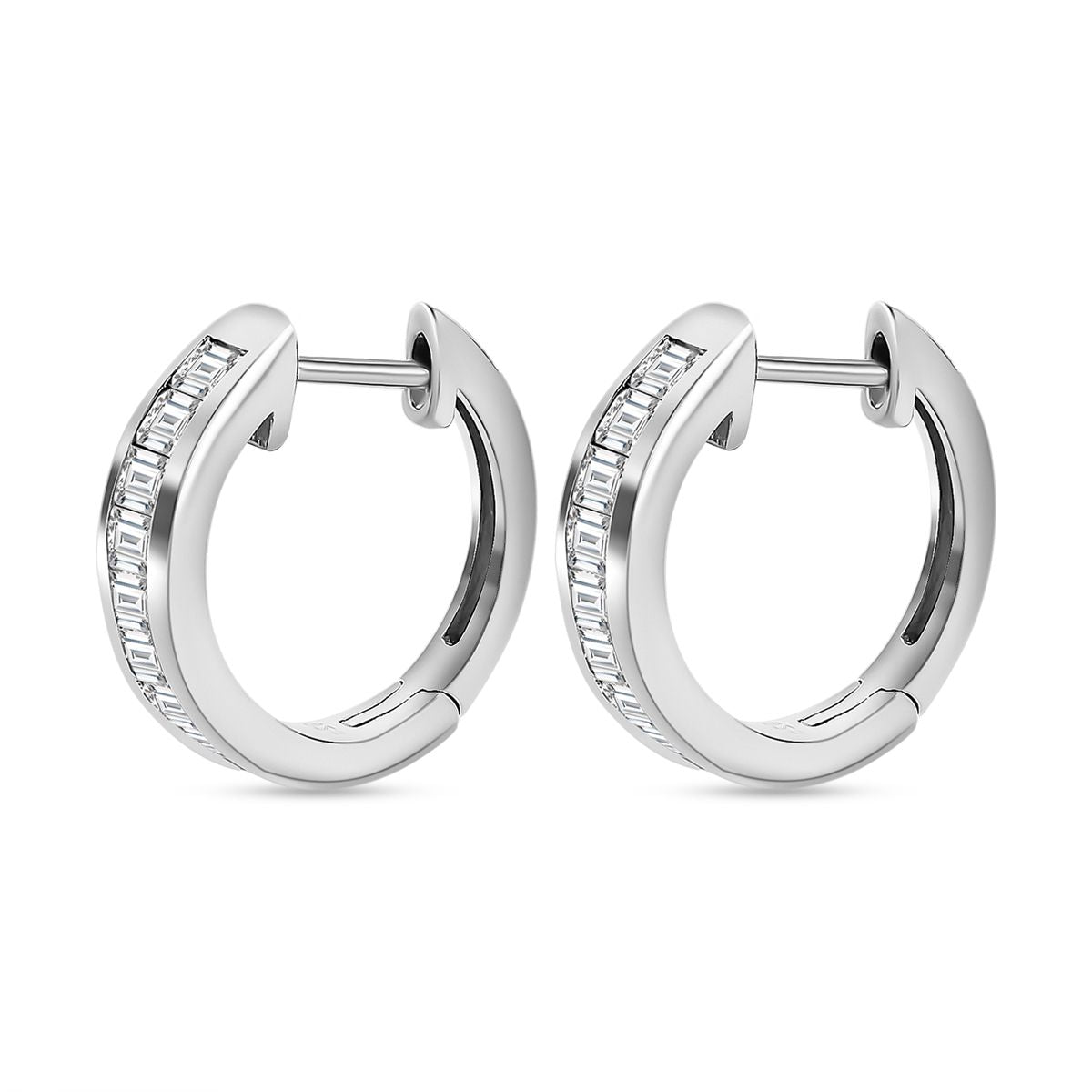 Weißer Topas Ohrringe, 925 Silber platiniert ca. 1.57 ct