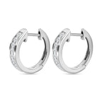 Weißer Topas Ohrringe, 925 Silber platiniert ca. 1.57 ct