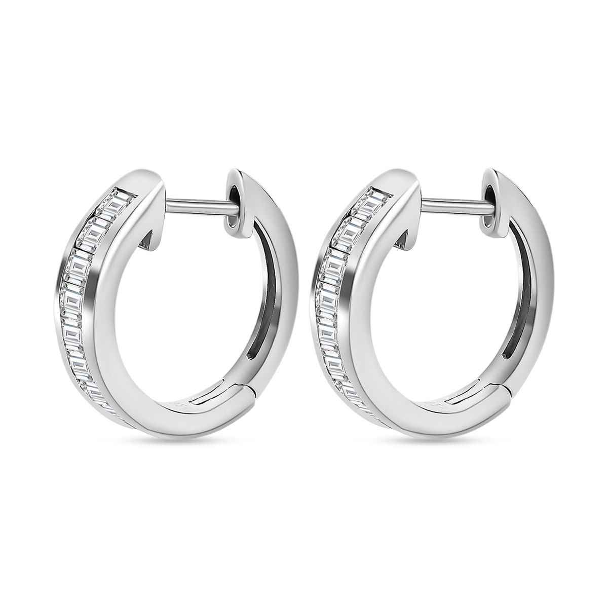 Weißer Topas Ohrringe, 925 Silber platiniert ca. 1.57 ct