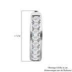 Weißer Topas Ohrringe, 925 Silber platiniert ca. 1.57 ct