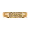 Gelber Diamant Ring, 925 Silber Gelbgold Vermeil, (Größe 17.00) ca. 0.20 ct