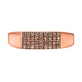 Natürlicher Champagner Diamant Ring, 925 Silber Roségold Vermeil (Größe 17.00) ca. 0.20 ct