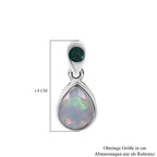 AA Natürlicher, äthiopischer Welo Opal, Kagem Sambischer Smaragd Ohrringe 925 Silber rhodiniert ca. 2,22 ct.