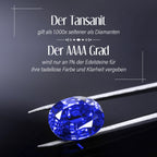 Rhapsody AAAA Tansanit, Weißer Diamant Anhänger 950 Platin ca. 4,50 ct.