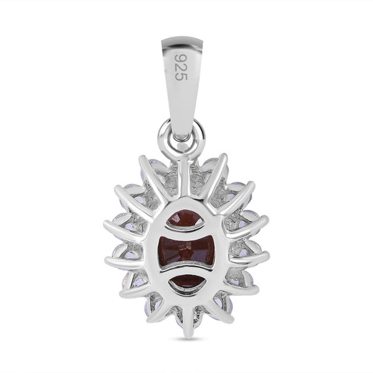 Sunset Zirkon, Weißer Zirkon Anhänger, 925 Silber rhodiniert ca. 2.64 ct