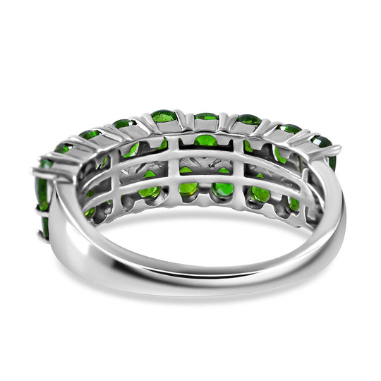 Natürlicher Chromdiopsid Ring, 925 Silber rhodiniert, , ca. 2.80 ct