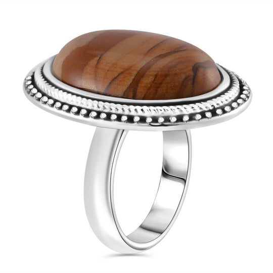 Bild Jaspis Ring 316L Edelstahl (Größe 17.00) ca. 25.00 ct