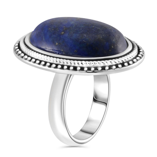 Lapislazuli Ring 316L Edelstahl (Größe 17.00) ca. 25.00 ct