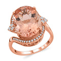 Iliana AAA Morganit, Weißer Diamant Ring 750 Gold (Größe 20.00) ca. 11,50 ct