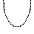 Terahertz, Shungit Halskette ca. 50 cm 925 Silber rhodiniert ca. 155.00 ct