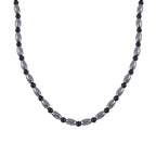 Terahertz, Shungit Halskette ca. 50 cm 925 Silber rhodiniert ca. 155.00 ct