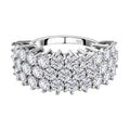 Moissanit Ring, 925 Silber platiniert, (Größe 16.00), ca. 3.32 ct