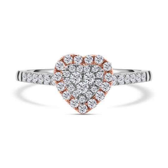 Weißer Diamant I1 Ringe  585 Gold (Größe 19.00) ca. 0,50 ct