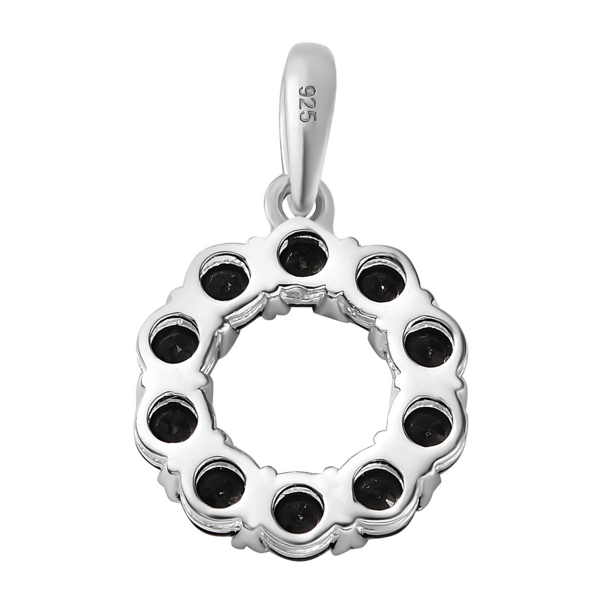 Schwarzer Spinell Anhänger 925 Silber ca. 1,80 ct.