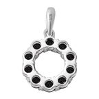 Schwarzer Spinell Anhänger 925 Silber ca. 1,80 ct.