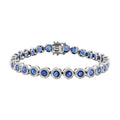Kyanit Armband ca. 19 cm 925 Silber platiniert ca. 16,39 ct.
