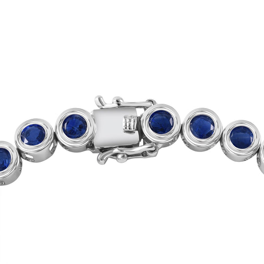 Kyanit Armband ca. 19 cm 925 Silber platiniert ca. 16,39 ct.