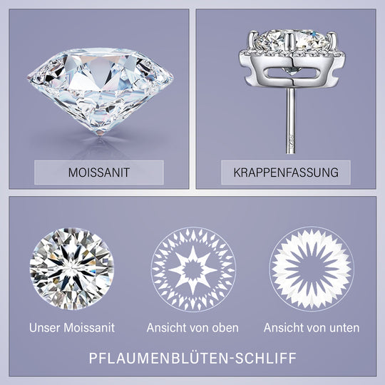 Moissanit Ring, 925 Silber platiniert (Größe 20.00) ca. 3.21 ct