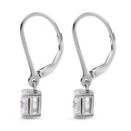 Moissanit Ohrringe 925 Silber platiniert ca. 1.56 ct