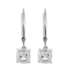 Moissanit Ohrringe 925 Silber platiniert ca. 1.56 ct