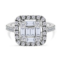 Moissanit Ring, 925 Silber platiniert, (Größe 18.00), ca. 1.27 ct
