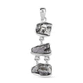Meteorit Anhänger 925 Silber rhodiniert ca. 38,71 ct.