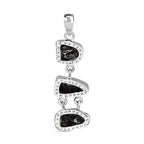 Meteorit Anhänger 925 Silber rhodiniert ca. 38,71 ct.