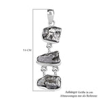 Meteorit Anhänger 925 Silber rhodiniert ca. 38,71 ct.