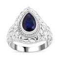 Masoala Saphir (Fissure gefüllt) Ring 925 Silber (Größe 17.00) ca. 4,30 ct