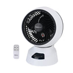 Luftmeister FlexiWind -  Digitaler Tischventilator mit 3 Geschwindigkeiten, Automatischer Oszillation und 7,5 Stunden Timer, Weiß