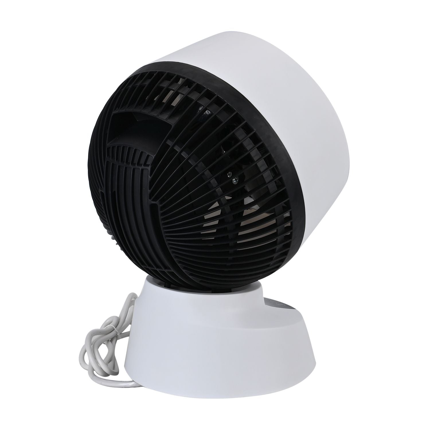 Luftmeister FlexiWind -  Digitaler Tischventilator mit 3 Geschwindigkeiten, Automatischer Oszillation und 7,5 Stunden Timer, Weiß