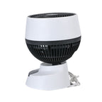 Luftmeister FlexiWind -  Digitaler Tischventilator mit 3 Geschwindigkeiten, Automatischer Oszillation und 7,5 Stunden Timer, Weiß
