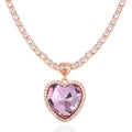 J Francis gefertigt mit SWAROVSKI- Rosa und weiße Swarovski Kristall Halskette, 50cm