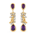 AA Marokkanische Amethyst und Zirkon-Ohrringe - 2,04 ct.