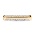 Weißer Diamant P Ring 925 Silber Gelbgold Vermeil (Größe 17.00) ca. 0.15 ct