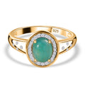 AA Grandidierit, Weißer Zirkon Ring 925 Silber Gelbgold Vermeil (Größe 17.00) ca. 2,65 ct
