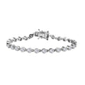 Moissanit Armband, ca. 18 cm, 925 Silber rhodiniert, ca. 2.84 ct