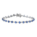 Kyanit Armband ca. 20 cm 925 Silber rhodiniert ca. 5,75 ct.