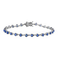 Kyanit Armband ca. 20 cm 925 Silber rhodiniert ca. 5,75 ct.
