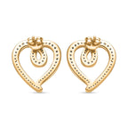 Moissanit Ohrringe 925 Silber Gelbgold Vermeil ca. 1,01 ct.