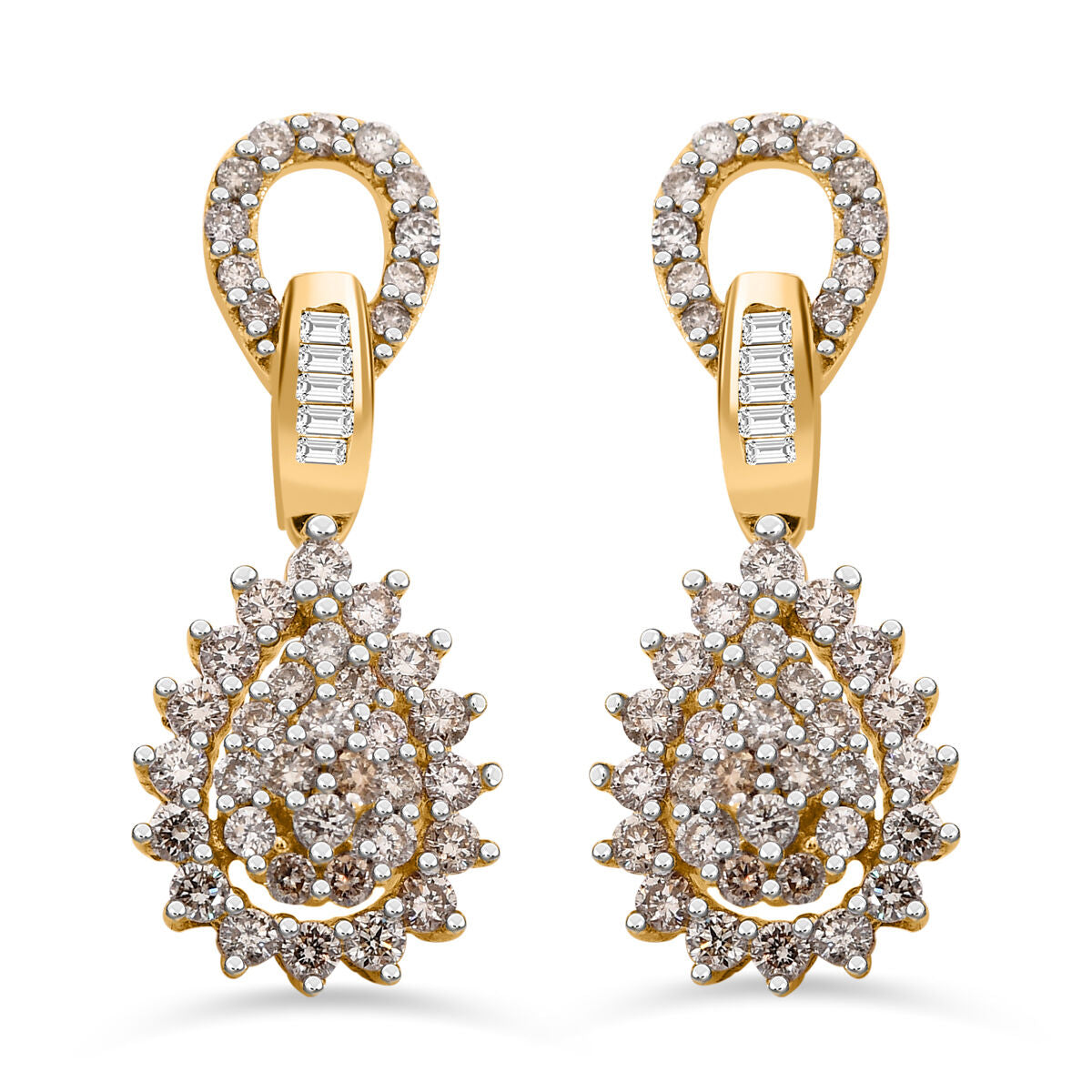 New York Kollektion - Weißer Diamant I1-I2 G-H Ohrringe 585 Gold, ca. 1.00 ct